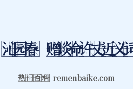 沁园春·赠谈命许丈近义词是什么意思的图片
